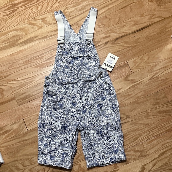 Women’s Blue Patterned Overalls - Picture 1 of 2